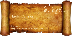 Hauk Áron névjegykártya