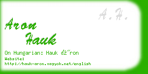 aron hauk business card